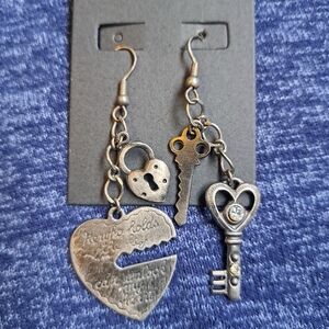 Brass Charm Earrings